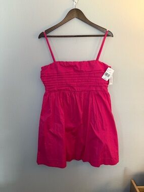 Speechless Fuchsia Strapless Pintuck Bodice Dress